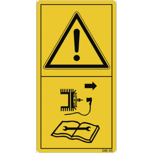 Dreifke&reg; Aufkleber - Vor Reparatur-, Wartungs- u. Reinigungsarbeiten...,Folie...
