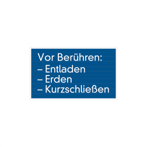 Dreifke&reg; Hinweisschild, Vor Ber&uuml;hren: | Alu gepr&auml;gt | 200x120 mm, 1 Stk