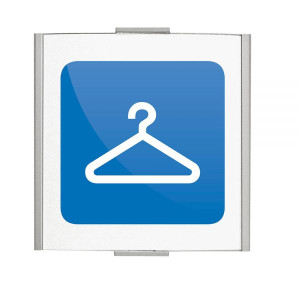 FRANKFURT T&uuml;rschild 120x120mm mit Piktogramm Garderobe