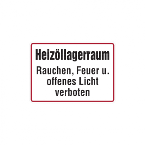 Dreifke&reg; Aufkleber Hinweisschild, Heiz&ouml;llagerraum, 200 x 300 mm, Folie selbst...