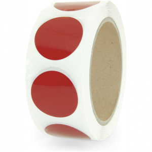 Dreifke&reg; Aufkleber Markierungspunkte blanko, Polypropylenfolie, rot, &Oslash; 35 mm,...