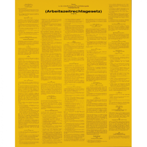 Dreifke&reg; Aushang, Arbeitszeitgesetz (ArbZG) | Alu glatt | 430x540 mm, 1 Stk