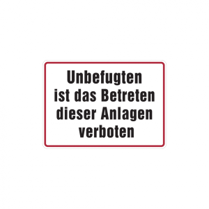 Dreifke&reg; Hinweisschild, Betreten dieser Anlagen verboten, 250x350mm, Alu gepr...