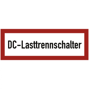 Dreifke&reg; Brandschutzschild DC-Lasttrennschalter, Alu, 297x105 mm, 1 St&uuml;ck