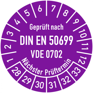 Dreifke&reg; Pr&uuml;fplakette Grpr&uuml;ft nach DIN EN 50699, VDE 0702, N&auml;chster Pr&uuml;ftermi...