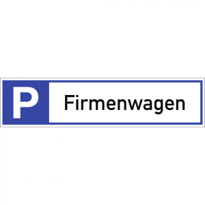 Dreifke&reg; Schild, Parkplatzreservierer Firmenwagen, Alu, 460x110 mm