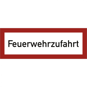Dreifke&reg; Schild Feuerwehrzufahrt, Alu, reflektierend RA1, 594x210 mm