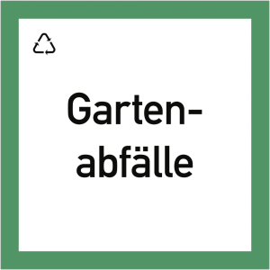 Dreifke&reg; Wertstoffkennzeichnung "Gartenabf&auml;lle", Folie, 300x300 mm