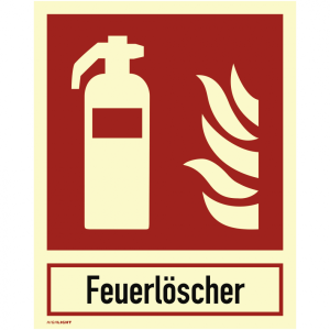 Dreifke&reg; Kombischild Feuerl&ouml;scher mit Text Feuerl&ouml;scher, Folie,nachl.,160-mcd...