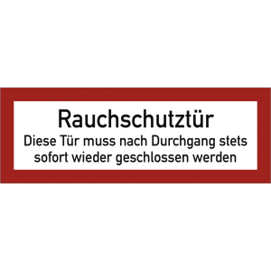 Dreifke&reg; Aufkleber Rauchschutzt&uuml;r Diese T&uuml;r muss nach Durchgang ..., Folie, 2...