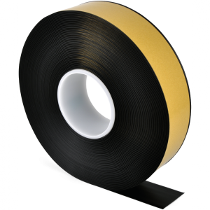 Bodenmarkierungsband WT-500 mit abgeschr&auml;gten Kanten, PVC, Schwarz, 50 mm x 25 m