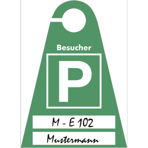 Dreifke&reg; Schild Besucherausweis blanko zur Selbstbeschriftung, Kunststoff tra...