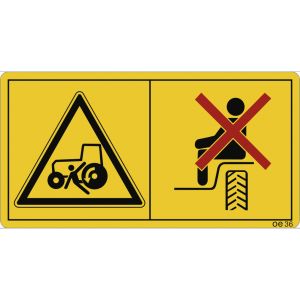Dreifke&reg; Aufkleber - Das Mitfahren von Personen ist nur .., Folie, 168x88 mm,...
