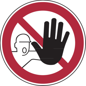 Dreifke&reg; Alu-Schild, gepr&auml;gt "Zutritt f&uuml;r Unbefugte verboten", &Oslash;60cm, 1 St&uuml;ck...
