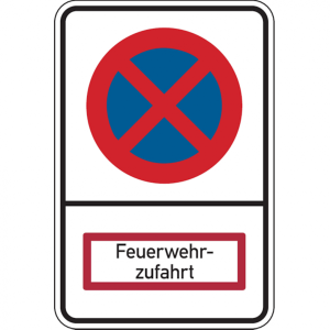Dreifke&reg; Hinweisschild, Absolutes Haltverbot, Feuerwehrzufahrt - 400x600x2 mm...