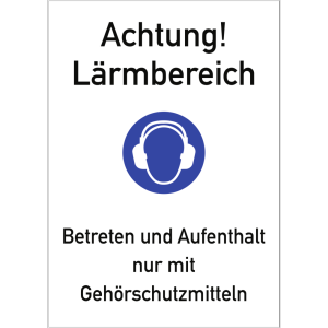 Dreifke&reg; Alu-Schild "Geh&ouml;rschutz benutzen", 13,1x18,5cm (BxH), 1 St&uuml;ck, Gebot...