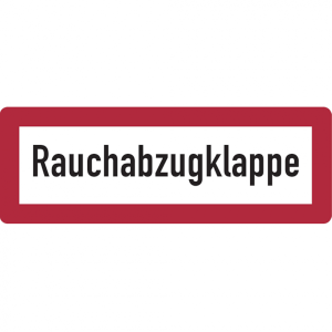 Dreifke&reg; Aufkleber Feuerwehrschild, Rauchabzugklappe - DIN 4066 | 210x74 mm, ...