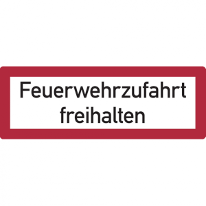 Dreifke&reg; | Schild Feuerwehrschild, Feuerwehrzufahrt freihalten - DI - 594x210...