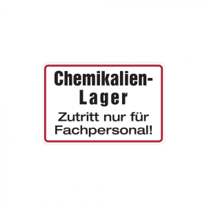 Dreifke&reg; Hinweisschild, Chemikalien-Lager, 200x300mm, Folie selbstklebend, Fo...