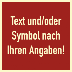 Dreifke&reg; Aufkleber, Brandschutzzeichen - Text nach Ihren Angaben, Folie, nach...