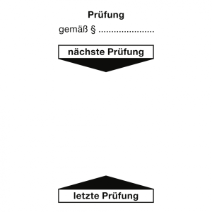 Dreifke&reg; Aufkleber Grundplakette Pr&uuml;fung gem&auml;&szlig; &sect; n&auml;chste Pr&uuml;fung..., Folie, 4...