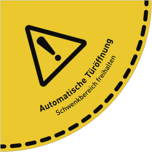 Dreifke&reg; Fu&szlig;bodenaufkleber Automatische T&uuml;r&ouml;ffnung..., Folie, rutschhemmend, ...