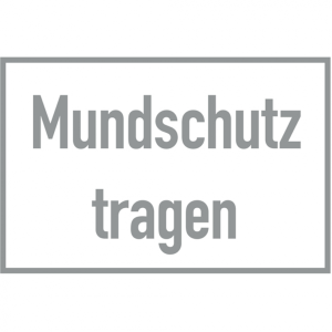 Dreifke&reg; Hinweisschild f&uuml;r Glas, Mundschutz tragen, 200 x 300 mm, Folie, Foli...