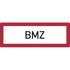 Dreifke&reg; Feuerwehrschild, BMZ (Brandmeldezentrale) - DIN 4066 | Alu gepr&auml;gt |...