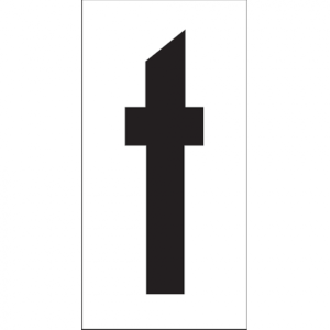 Dreifke&reg; Selbstklebendes Etikett, Buchstabe "t" - schwarz | Folie selbstklebe...