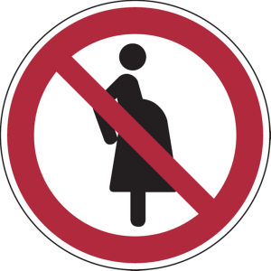 Dreifke&reg; Aufkleber (Folie) "F&uuml;r schwangere Frauen verboten", &Oslash;10cm, Folie sel...