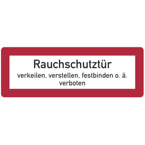 Dreifke&reg; Feuerwehrschild, Rauchschutzt&uuml;r verkeilen, verstellen, festbinden o....