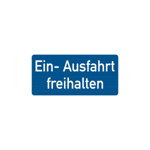 Dreifke&reg; Hinweisschild, Ein- Ausfahrt freihalten, Alu gepr&auml;gt, 170 x 350 mm, ...