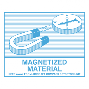 Gefahrzettel Magnetisches Material (Magnetized Material), Folie, 110x90 mm