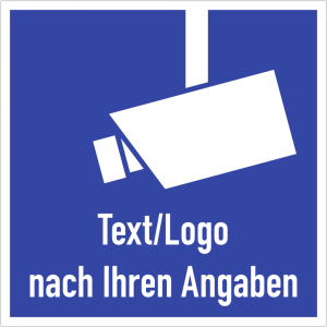 Dreifke&reg; Schild Video-Infozeichen - Text und/oder Logo nach Ihren Angaben, Al...