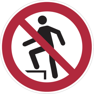 Dreifke&reg; Kunststoff-Schild "Aufsteigen verboten", &Oslash;20cm, 1 St&uuml;ck, Verbotszeic...