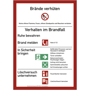 Dreifke&reg; Aufkleber Brandschutzordnung (ohne Handfeuermelder), Teil A (2014), ...