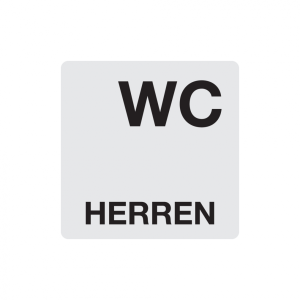 Dreifke&reg; WC-Schild, "Herren", 60 x 60 mm, Alu glatt 1 Stk.