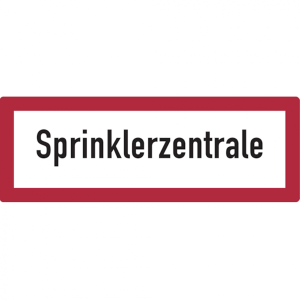 Dreifke&reg; Feuerwehrschild, Sprinklerzentrale - DIN 4066 | Alu gepr&auml;gt | 420x14...