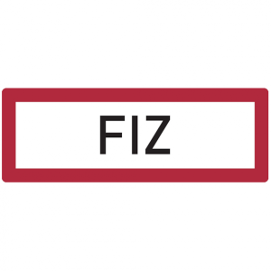Dreifke&reg; Feuerwehrschild, FIZ (Feuerwehr-Informationszentrale), 105x297 mm, F...