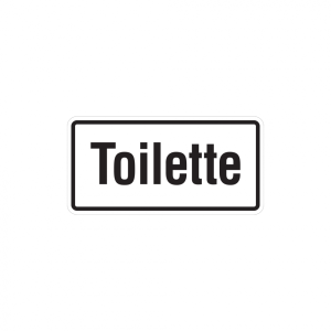 Dreifke&reg; WC-Schild, Toilette, Folie, 50 x 100 mm, Folie selbstklebend 1 Stk.