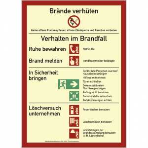 Dreifke&reg; Schild Brandschutzordnung(mit Handfeuermelder),Teil A(2014),Kunststo...