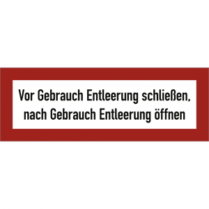 Dreifke&reg; Aufkleber Anweisung f&uuml;r Wandhydrant, Folie, 210x74 mm