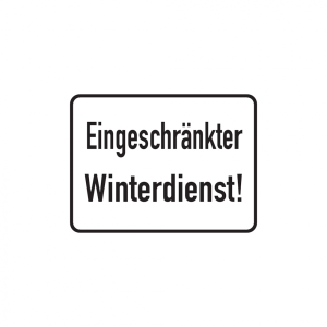 Dreifke&reg; Hinweisschild, Eingeschr&auml;nkter Winterdienst!, Aluminium, 300 x 400 m...