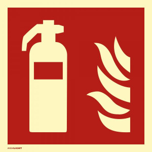 Dreifke&reg; Aufkleber Folie Feuerl&ouml;scher | selbstklebend | 148 x 148 mm | langna...