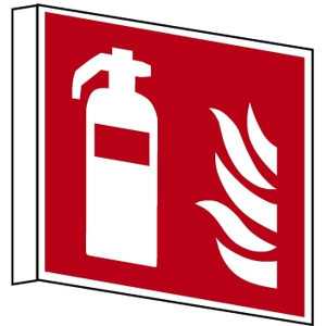 Dreifke&reg; Brandschutzzeichen, Feuerl&ouml;scher F001, Fahnenschild | PVC langnachle...