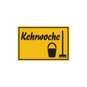 Dreifke&reg; Hinweisschild, Kehrwoche, 200x300mm, Kunststoff, PVC 1 Stk.