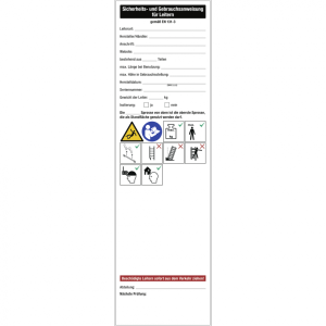 Dreifke&reg; Sicherheits- und Gebrauchsanweisung f&uuml;r Leitern allgemein, Folie, 70...
