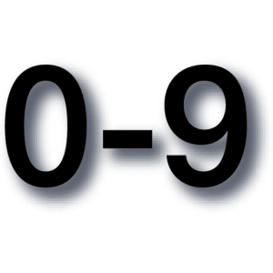 Dreifke&reg; Magnetzahlen, 0 - 9 - 1 Set = 10 Stk. | 100 mm