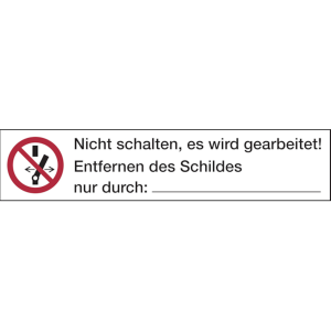 Dreifke&reg; Verbotsschild, Kombischild, Nicht schalten..., 15x70 mm, Folie - ASR...