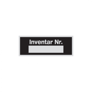 Dreifke&reg; Maschinenkennzeichnung, Inventar Nr., 30 x 80 mm, Folie selbstkleben...